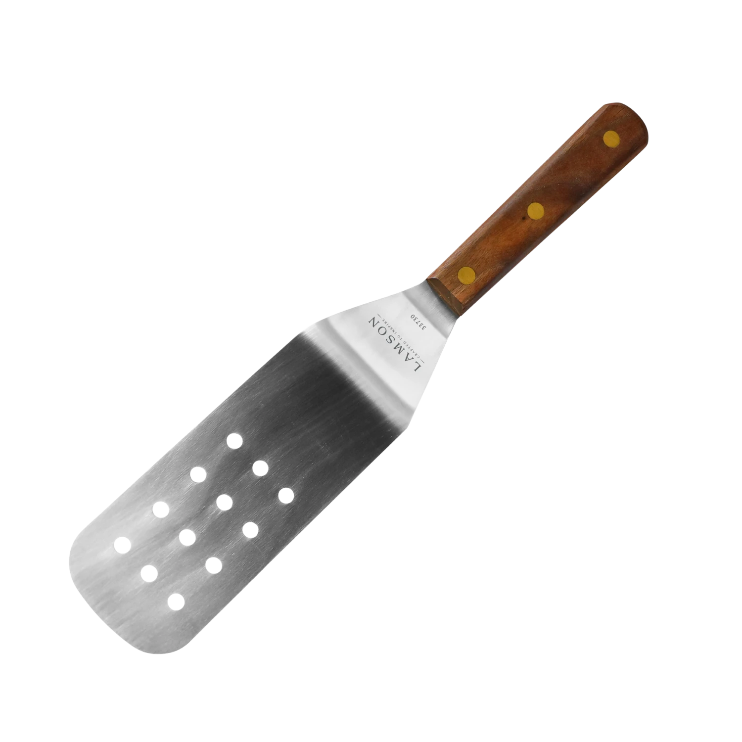 3x8inch Flexible Perforated Turner Walnut Handle 3x8inch Flexible Perforated Turner Walnut Handle -Phillip and Lea Store 33730 W 1 adj
