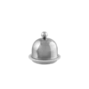 Porcelain Butter Dish With Stainless Steel/Chrome Lid