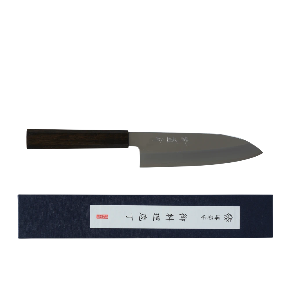 SAKAI KIKUMORI (GINSAN KASUMI) 180mm Santoku SAKAI KIKUMORI (GINSAN KASUMI) 180mm Santoku -Phillip and Lea Store Ginsan Kasumi Gyuto 180 a case adj