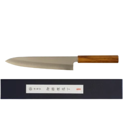 SAKAI KIKUMORI (GINSAN KASUMI) 240mm Gyuto - Oak -Phillip and Lea Store Gyuto 240mm b 1 adj
