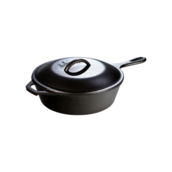 Lodge 10.25inch/3.2Quart Deep Cast Iron Skillet With Lid