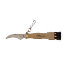 Mushroom Knife Tweezers Clip Beechwood Handle