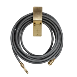 10m Hose With Brass Nozzle & Wall-mounted Hook - Slate