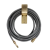 20m Hose With Brass Nozzle & Wall-mounted Hook - Slate
