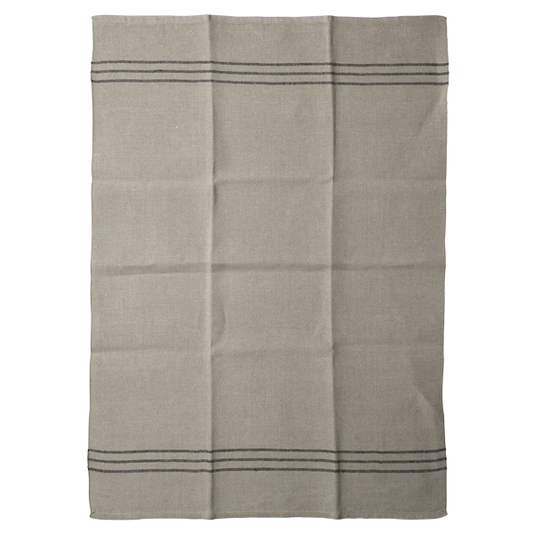 Black Stripe Unbleached Tea Towel Black Stripe Unbleached Tea Towel -Phillip and Lea Store Teatowel 4 adj